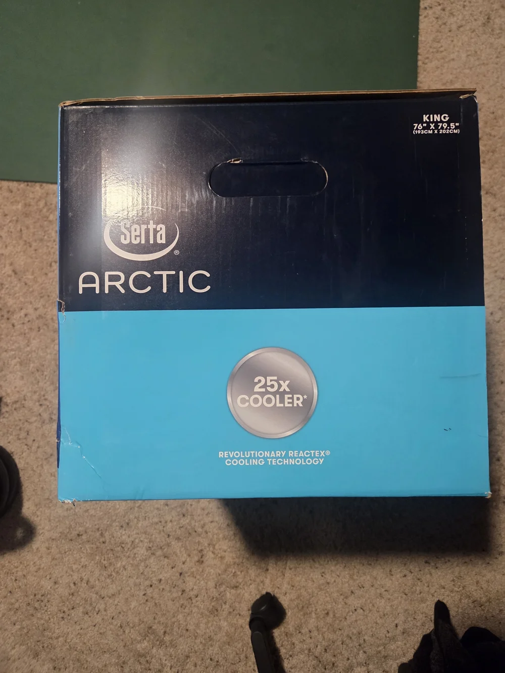 Arctic Serta 2-Inch Cooling Memory Foam Topper 25× - Blue